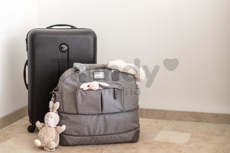 Prebaľovacia taška ku kočíku Beaba Amsterdam II Expandable Travel Changing Bag Heather Grey 2 veľkosti sivá