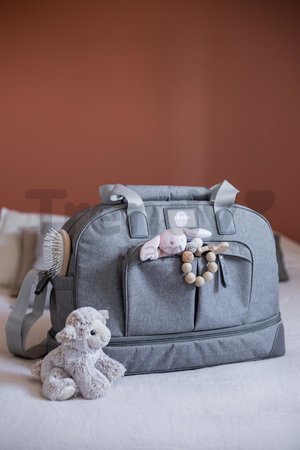 Prebaľovacia taška ku kočíku Beaba Amsterdam II Expandable Travel Changing Bag Heather Grey 2 veľkosti sivá