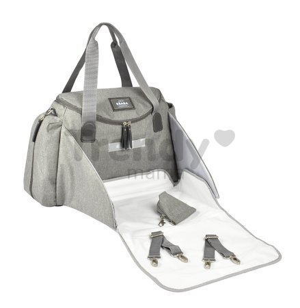 Prebaľovacia taška ku kočíku Beaba Sydney II Changing Bag Heather Grey sivá