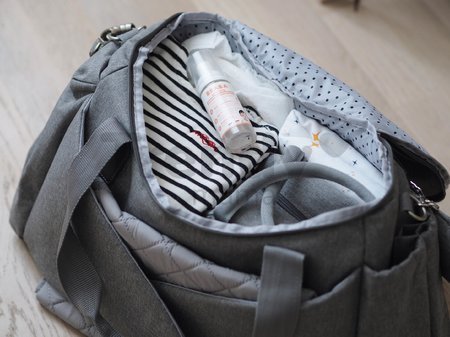 Prebaľovacia taška ku kočíku Beaba Sydney II Changing Bag Heather Grey sivá