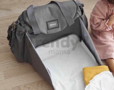 Prebaľovacia taška ku kočíku Beaba Sydney II Changing Bag Heather Grey sivá
