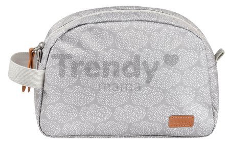 Kozmetická taštička Toiletry Pouch Beaba Tiny Dots so zipsom sivá s bodkami