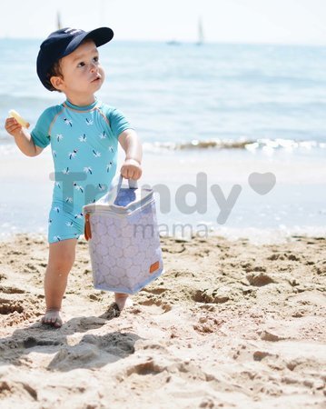 Izotermický obal Isothermal Meal Pouch Beaba Tiny Dots pre dózy na jedlo sivý s bodkami