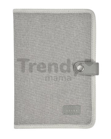 Textilný obal na zdravotnú dokumentáciu dieťaťa Health Book Protection Beaba Heather Grey sivý