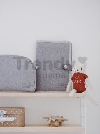 Textilný obal na zdravotnú dokumentáciu dieťaťa Health Book Protection Beaba Heather Grey sivý