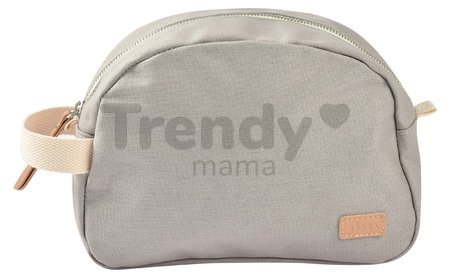 Kozmetická taštička Toiletry Pouch Beaba Canvas Pearl Grey so zipsom sivá