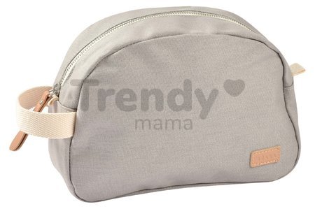 Kozmetická taštička Toiletry Pouch Beaba Canvas Pearl Grey so zipsom sivá