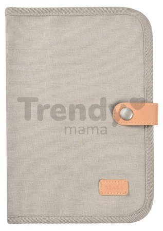 Textilný obal na zdravotnú dokumentáciu dieťaťa Health Book Protection Beaba Canvas Pearl Grey sivý