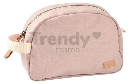 Kozmetická taštička Toiletry Pouch Beaba Canvas Dusty Rose so zipsom ružová