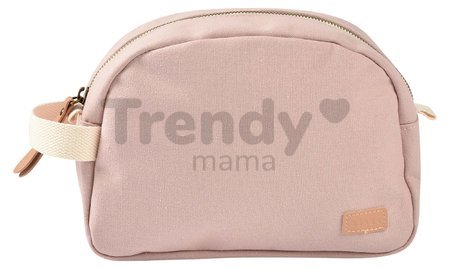 Kozmetická taštička Toiletry Pouch Beaba Canvas Dusty Rose so zipsom ružová