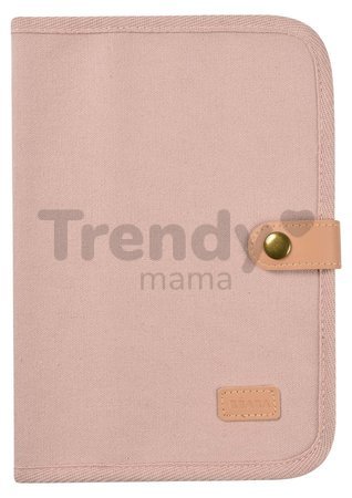 Textilný obal na zdravotnú dokumentáciu dieťaťa Health Book Protection Beaba Canvas Dusty Rose ružový