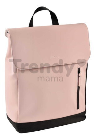 Prebaľovací batoh Oslo Changing Bag Vintage Rose Beaba vodeodolný s prebaľovacou podložkou a popruhmi ku kočíku ružový BE940319