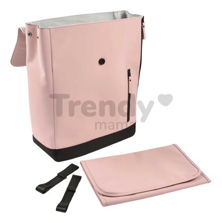 Prebaľovací batoh Oslo Changing Bag Vintage Rose Beaba vodeodolný s prebaľovacou podložkou a popruhmi ku kočíku ružový BE940319