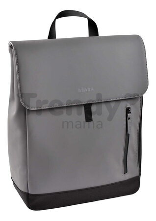 Prebaľovací batoh Oslo Changing Bag Mineral Grey Beaba vodeodolný s prebaľovacou podložkou a popruhmi ku kočíku sivý BE940320