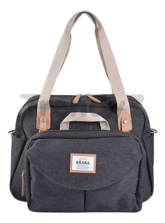 Prebaľovacia taška ku kočíku Geneva II Changing Bag Dark Heather Grey Beaba s prebaľovacou podložkou sivá  BE940326