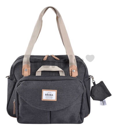 Prebaľovacia taška ku kočíku Geneva II Changing Bag Dark Heather Grey Beaba s prebaľovacou podložkou sivá  BE940326