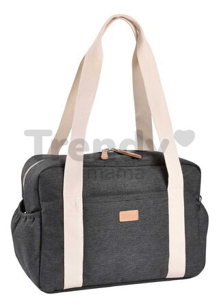 Prebaľovacia taška ku kočíku Paris Changing Bag Dark Heather Grey Beaba s prebaľovacou podložkou sivá