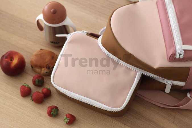 Termoobal na desiatu Isothermal Snack Bag Faro Dusty Rose Beaba ružovo-hnedý