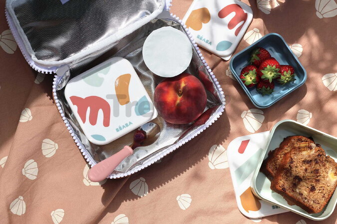 Termoobal na desiatu Isothermal Snack Bag Faro Dusty Rose Beaba ružovo-hnedý