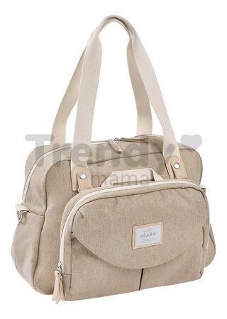 Prebaľovacia taška ku kočíku Geneva II Changing Bag Eco Clay Beaba s prebaľovacou podložkou béžová