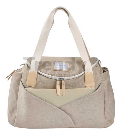 Prebaľovacia taška ku kočíku Sydney II Changing Bag Eco Clay Beaba s prebaľovacou podložkou béžová