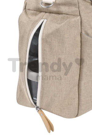 Prebaľovacia taška ku kočíku Sydney II Changing Bag Eco Clay Beaba s prebaľovacou podložkou béžová