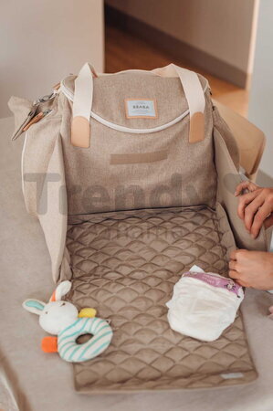 Prebaľovacia taška ku kočíku Sydney II Changing Bag Eco Clay Beaba s prebaľovacou podložkou béžová