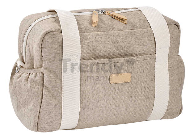 Prebaľovacia taška ku kočíku Paris Changing Bag Eco Clay Beaba s prebaľovacou podložkou béžová
