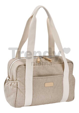 Prebaľovacia taška ku kočíku Paris Changing Bag Eco Clay Beaba s prebaľovacou podložkou béžová