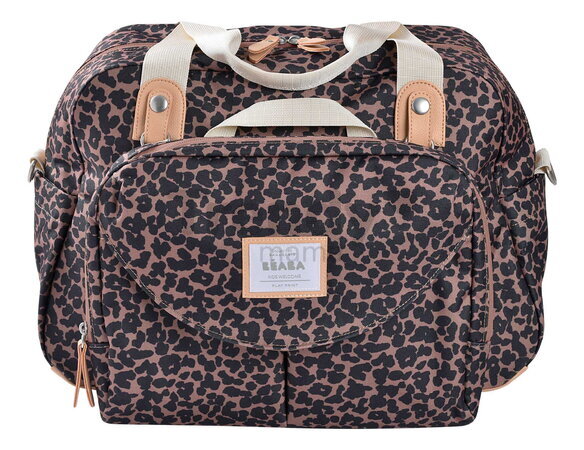 Prebaľovacia taška ku kočíku Geneva II Changing Bag Leopard Beaba s prebaľovacou podložkou vzorovaná  BE940343