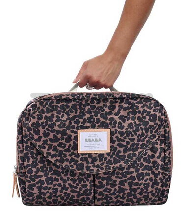 Prebaľovacia taška ku kočíku Geneva II Changing Bag Leopard Beaba s prebaľovacou podložkou vzorovaná  BE940343