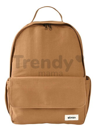 Prebaľovací batoh Tokyo Backpack Ochre Beaba s prebaľovacou podložkou a popruhmi ku kočíku hnedý