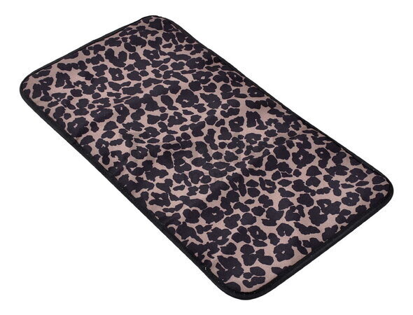 Prebaľovacia taška ku kočíku Madrid Changing Bag XXL Leopard Beaba s prebaľovacou podložkou a popruhmi ku kočíku s leopardím vzorom