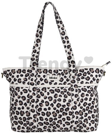 Prebaľovacia taška ku kočíku Madrid Bag Leopard Clay Beaba s prebaľovacou podložkou a popruhmi ku kočíku leopardí vzor