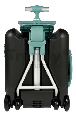 Kufor na kolieskach so sedátkom pre dieťa Travel Case Eazy Luggage Beaba 2v1 s prídavnými kolieskami pre stabilitu 22 l nosnosť až 100 kg čierny BE946