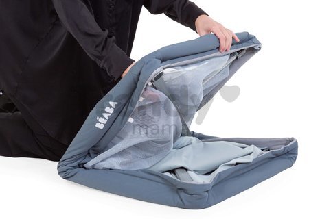 Prenosná postieľka pre bábätko 3in1 Travel Cot Easy Sleep Beaba Mineral Grey evolučná skladacia sivá od 0-36 mes