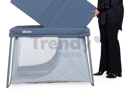 Prenosná postieľka pre bábätko 3in1 Travel Cot Easy Sleep Beaba Mineral Grey evolučná skladacia sivá od 0-36 mes