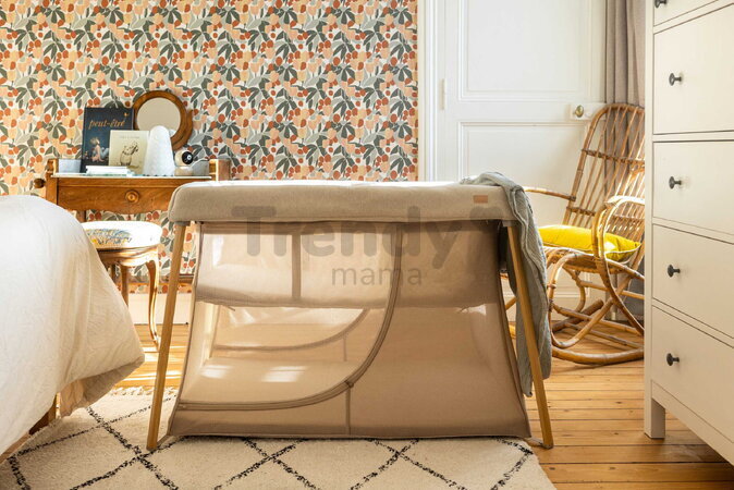 Prenosná postieľka pre bábätko 3in1 Travel Cot Easy Sleep Clay Gazelle Beaba skladacia hnedá od 0-24 mes