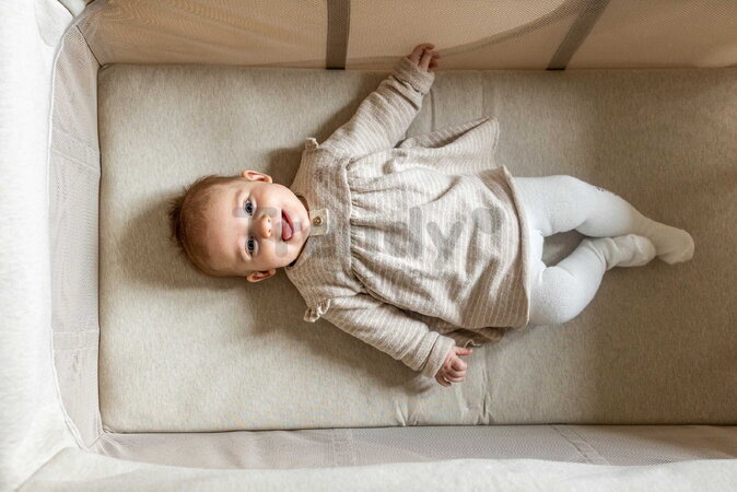 Prenosná postieľka pre bábätko 3in1 Travel Cot Easy Sleep Clay Gazelle Beaba skladacia hnedá od 0-24 mes