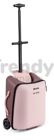 Kufor na kolieskach so sedátkom pre dieťa Carry-On Suitcase With Child Seat Luggage Eazy Sorbet Beaba 2v1 s prídavnými kolieskami pre stabilitu 22 l n