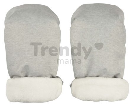 Rukavice palčiaky ku kočíku Handies Beaba Heather Grey extra teplé nepremokavé sivé