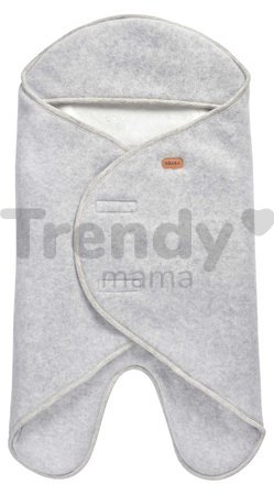 Zavinovačka Babynomade® Double Fleece Beaba Heather Grey White dvojvrstvová extra teplá sivá od 0-6 mes