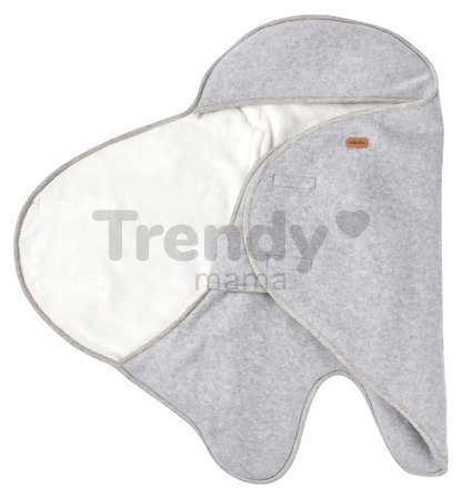 Zavinovačka Babynomade® Double Fleece Beaba Heather Grey White dvojvrstvová extra teplá sivá od 0-6 mes