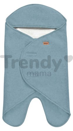 Zavinovačka Babynomade® Double Fleece Beaba Baltic Blue White dvojvrstvová extra teplá modrá od 0-6 mes