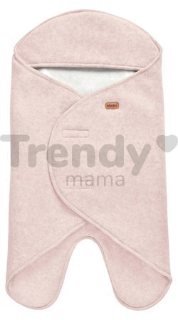 Zavinovačka Babynomade® Double Fleece Beaba Dusty Rose White dvojvrstvová extra teplá ružová od 0-6 mes