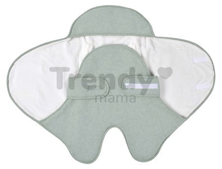 Zavinovačka Babynomade® Double Fleece Beaba Sage Green White dvojvrstvová extra teplá zelená od 0-6 mes