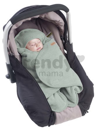 Zavinovačka Babynomade® Double Fleece Beaba Sage Green White dvojvrstvová extra teplá zelená od 0-6 mes