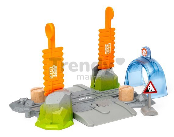 Železničný prejazd v horách s interaktívnym tunelom Smart Tech Sound BRIO s efektom nestabilnej dráhy od 3 rokov BRIO9659