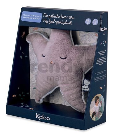 Plyšová hviezdica s levanduľovým vankúšikom Feel Good Plush Starfish Petit Calme Kaloo na zahrievanie alebo chladenie sivá 22 cm z jemného materiálu v