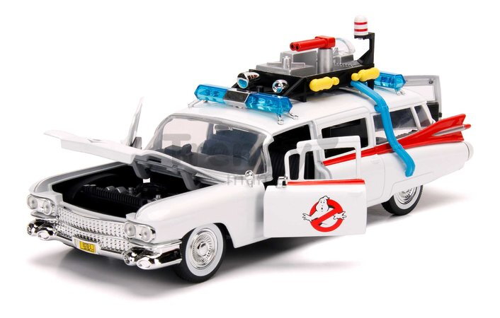 Autíčko Ghostbusters ECTO-1 Jada kovové s otvárateľnými dverami dĺžka 23 cm 1:24 od 8 rokov